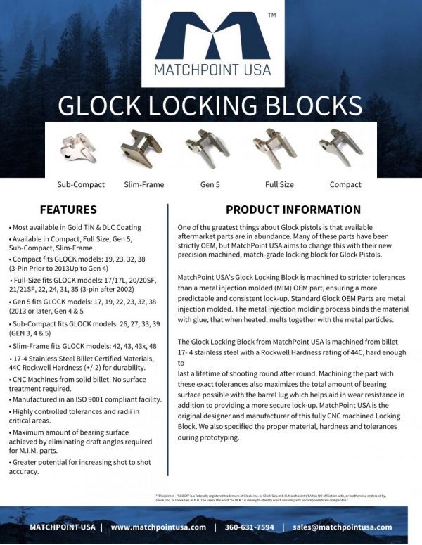 Glock Locking Blocks Product Information