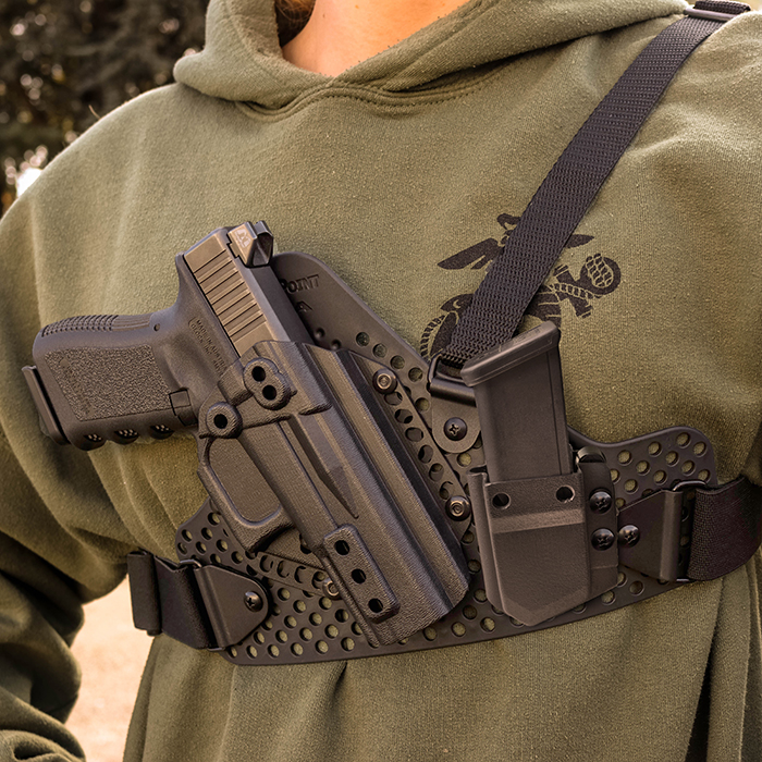 Chest Carry Holster & Mag Pouch Combo for Glock